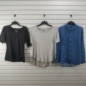 New 3 Pcs Women's Top Blouse Shirt Sweater Tank